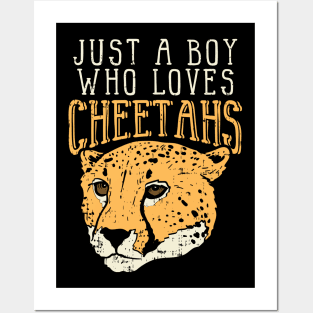 Just A Boy Who Loves Cheetahs Posters and Art